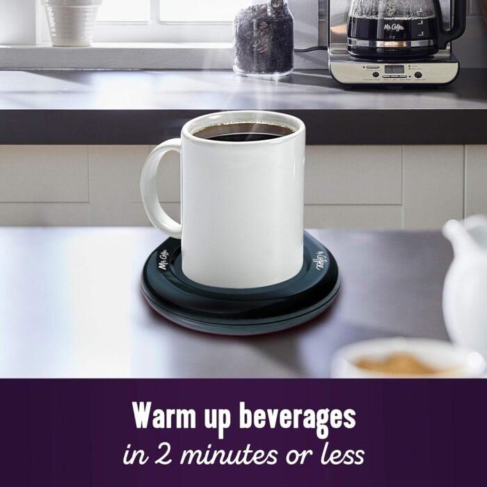 Mr. Coffee Mug Warmer for Coffee and Tea, Portable Cup Warmer for Travel, Office Desks, and Home, Black | Gifts for Teachers - Image 2