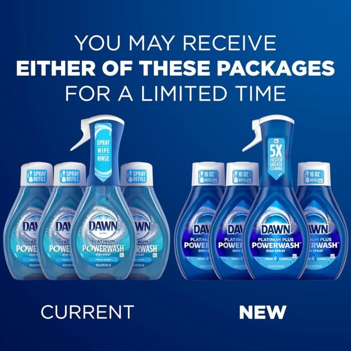 Dawn Platinum Powerwash Dish Spray, Dish Soap Liquid, Fresh Scent Bundle, 1 Spray (16oz) + 3 Refills (16oz each)(Pack of 4) - Image 2
