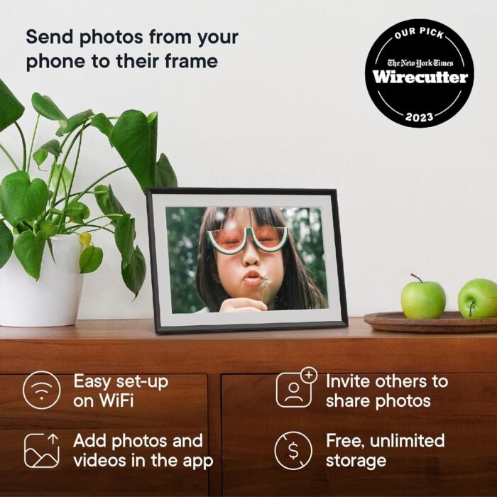 Aura Digital Picture Frame - 10.1" HD Mat Display | Wirecutter's Best Digital Frame for Gifting - Send Photos Directly from Your Phone from Anywhere | Quick & Easy Setup Over WiFi - Free App | Black - Image 2