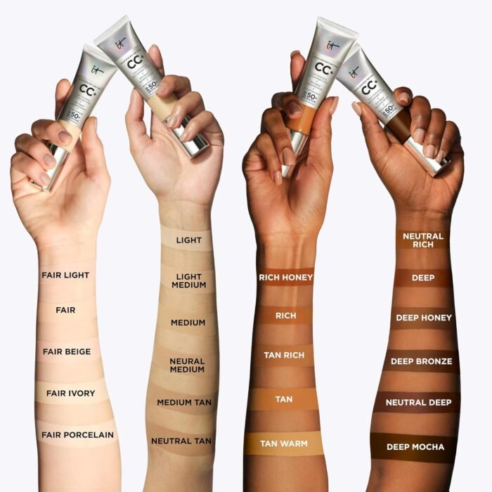 IT Cosmetics Your Skin But Better CC+ Cream - Color Correcting Cream, Full-Coverage Foundation, Hydrating Serum & SPF 50+ Sunscreen - Natural Finish - 1.08 fl oz - Image 5
