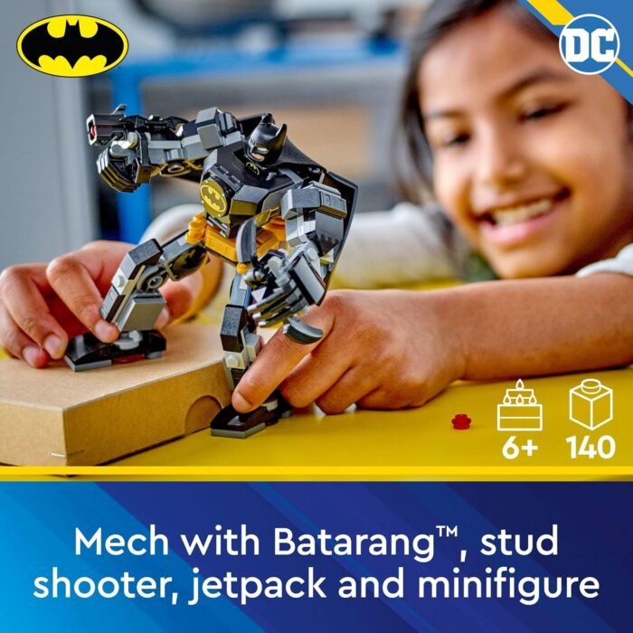 LEGO DC Batman: Batman Mech Armor Super Hero Toy, Collectible Robot Action Figure and Batman Minifigure Included, Creative Super Hero Gift for Kids & Batman Fans Ages 6 and Up, 76270 - Image 2