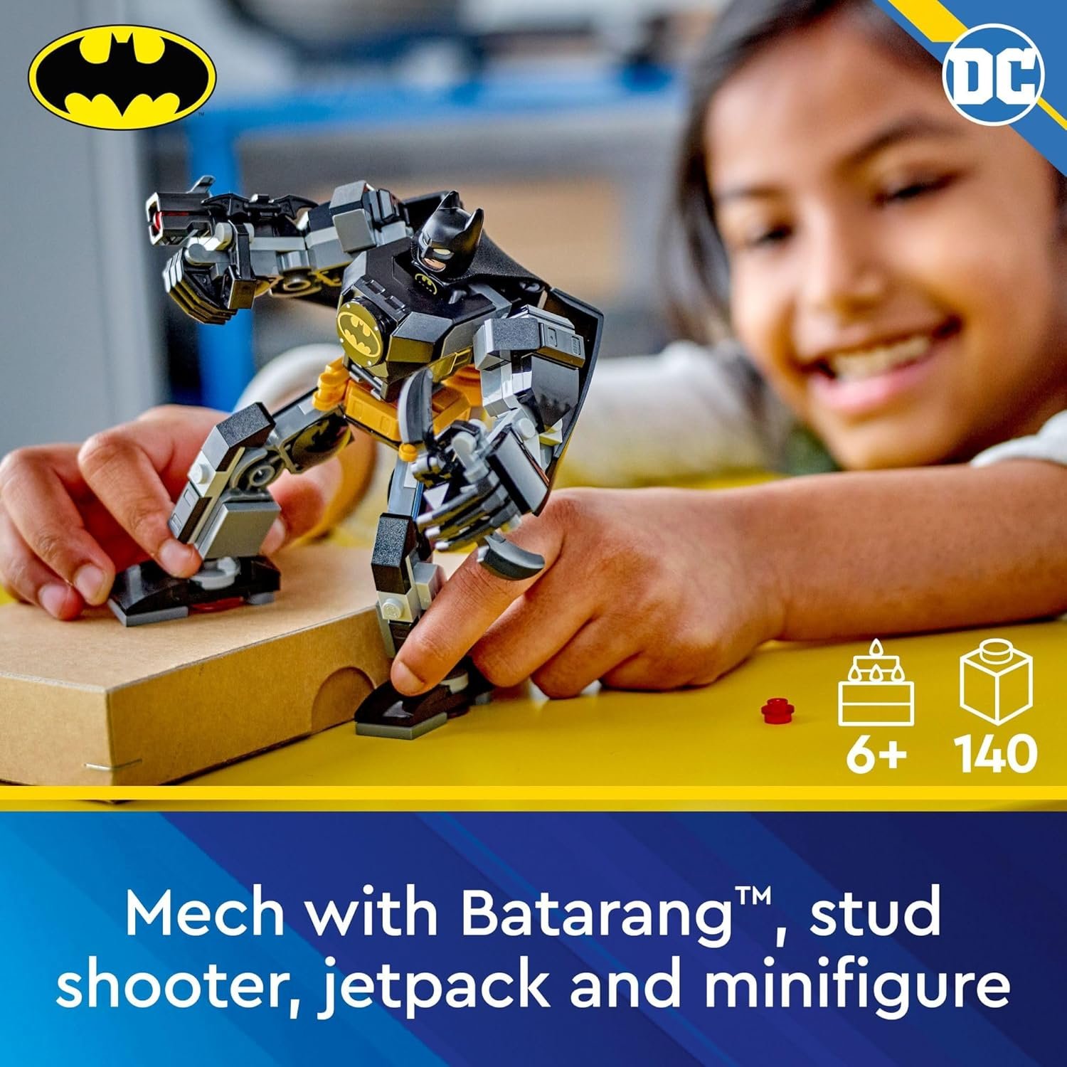 LEGO DC Batman: Batman Mech Armor Super Hero Toy, Collectible Robot Action Figure and Batman Minifigure Included, Creative Super Hero Gift for Kids & Batman Fans Ages 6 and Up, 76270 - Image 2