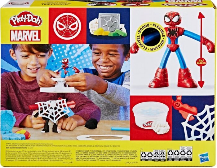 Play-Doh Marvel Spider-Man Launch & Slice Battle Playset with 2 Bendy Action Figures and 7 Accessories, Imagination Toys for Boys & Girls 4 Years & Up - Image 13
