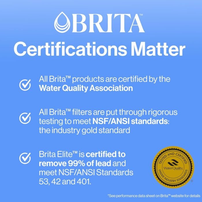 Brita UltraMax Large Water Dispenser With Standard Filter, BPA-Free, Replaces 1,800 Plastic Water Bottles a Year, Lasts Two Months or 40 Gallons, Includes 1 Filter, Kitchen Accessories, Large - 27-Cup - Image 10