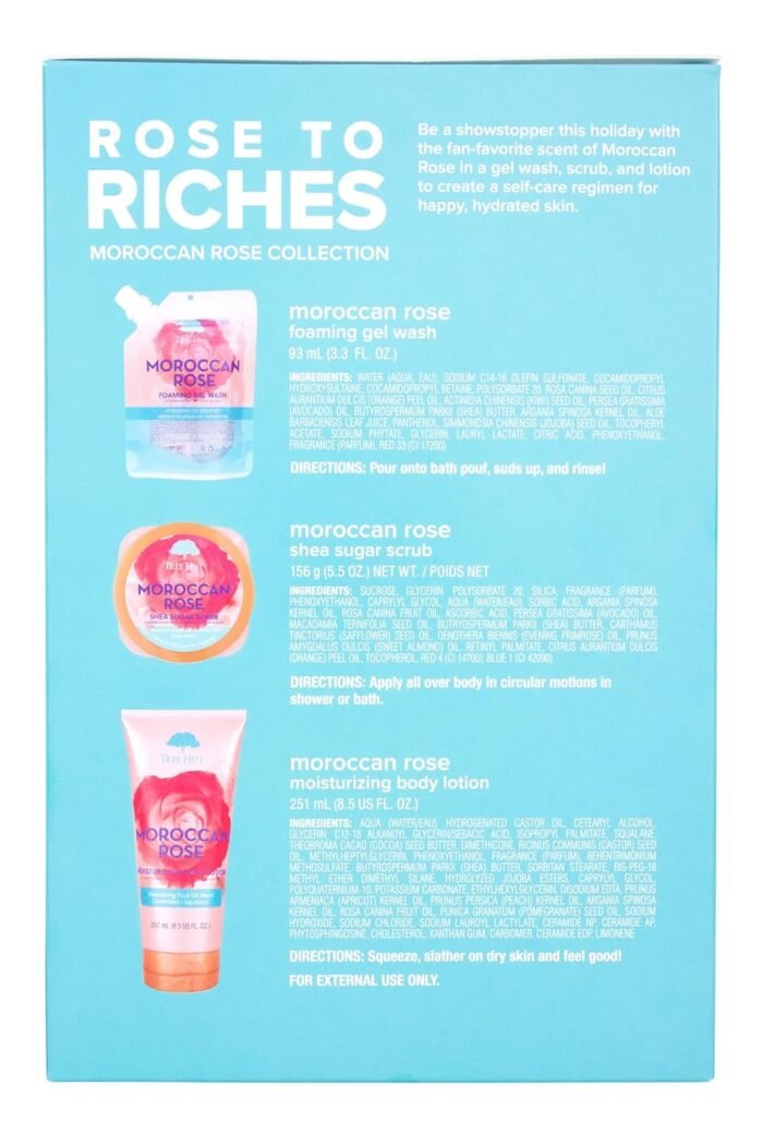 Tree Hut Holiday Rose to Riches Gift Set | Limited Edition | Boost Your Shower Routine | Includes Tree Hut's Signature Shea Sugar Scrub, Foaming Gel Wash, and Moisturizing Body Lotion - Image 2