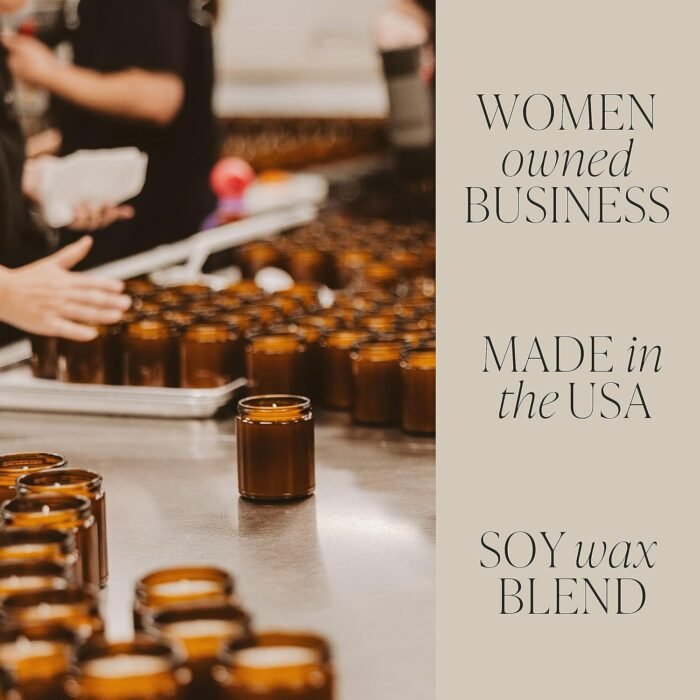 Sweet Water Decor Christmas Soy Candle | Apple Cider, Cinnamon, Clove, Fresh Cut Christmas Tree Scented Candles for Home | 9oz Amber Jar + Black Lid, 40+ Hour Burn Time, Made in the USA - Image 5