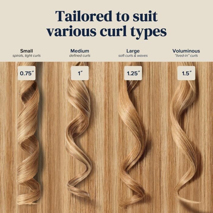 Bio Ionic Long Barrel Styler, .75", 1", 1.25", 1.5" Curling Iron with Moisture Heat Technology & NanoIonic MX, Versatile Curling Wand with Adjustable Heat Settings, Hair Curler with 2" Extended Barrel - Image 4