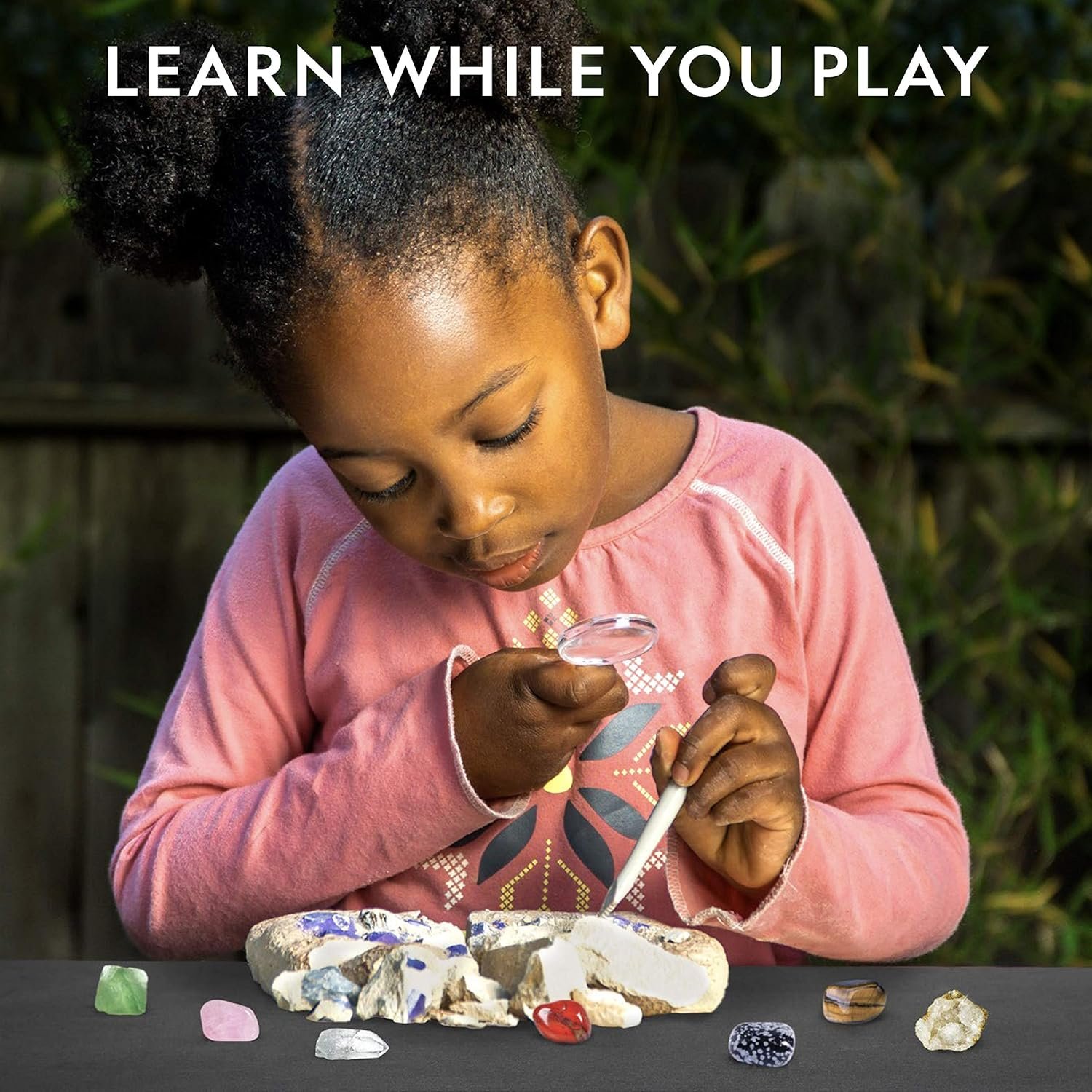 NATIONAL GEOGRAPHIC Mega Gemstone Dig Kit – Dig Up 15 Real Gemstones and Crystals, Science Kit for Kids, Gem Digging Kit, Gift for Girls and Boys, Mining Kit, Rock Collection - Image 4