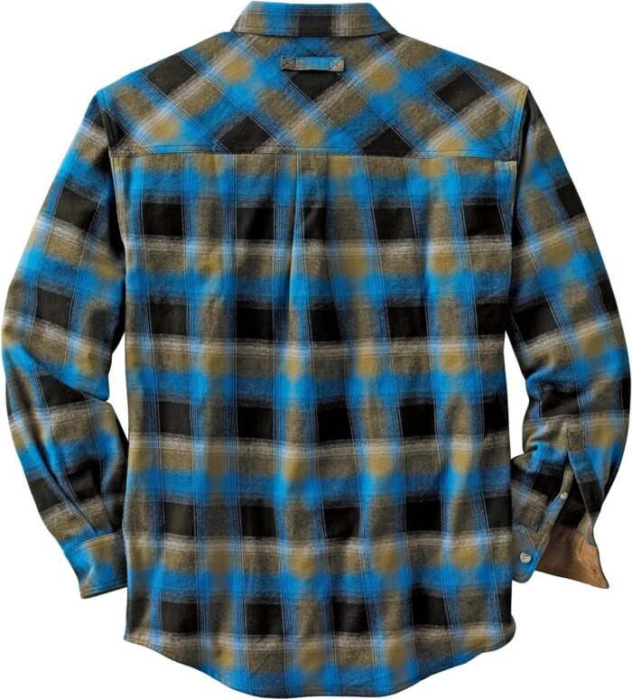 Legendary Whitetails Men's Buck Camp Flannel, Long Sleeve Plaid Button Down Casual Shirt, Corduroy Cuffs - Image 2