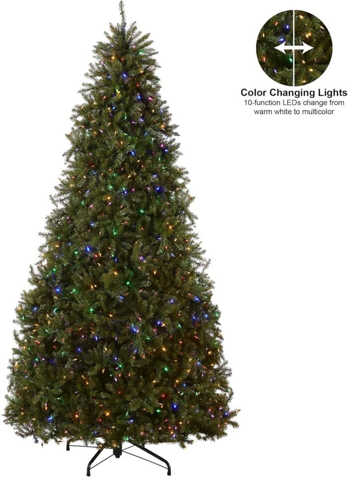 National Tree Company Pre-Lit Artificial Full Christmas Tree, Green, Dunhill Fir, Dual Color LED Lights, Includes Stand, 10 Ft - Image 5
