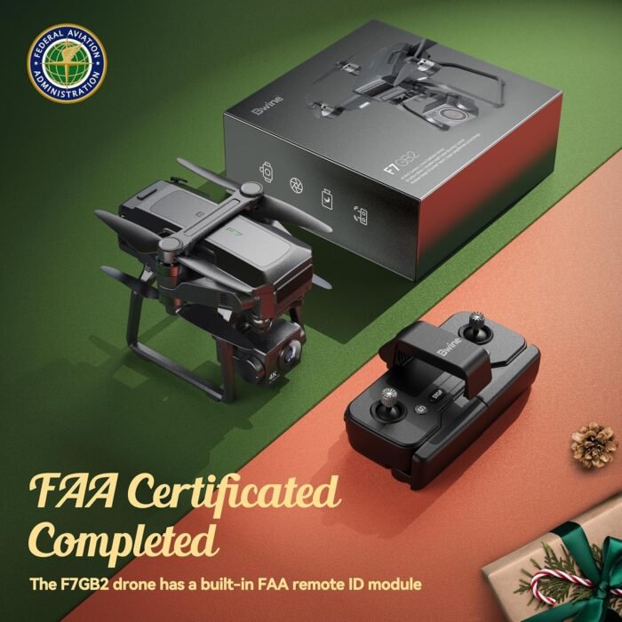 Bwine F7 GPS Drones with Camera for Adults 4K Night Vision, 3-Aix Gimbal, 2Mile Long Range, 75Mins Flight Time Professional Drone with 3 Battery, Auto Return+Follow Me+Fly Around+Beginner Mode for Kid - Image 2