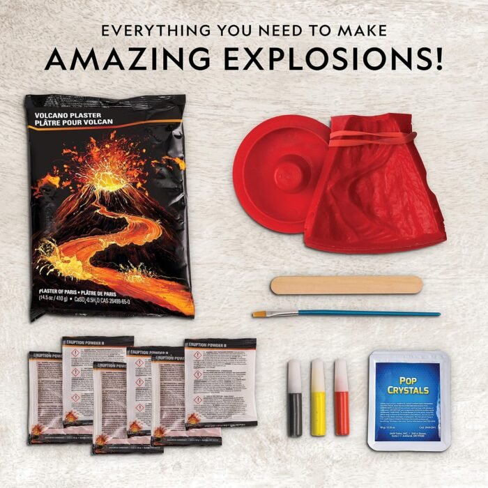 NATIONAL GEOGRAPHIC Ultimate Volcano Kit – Erupting Volcano Science Kit for Kids, 3X More Eruptions, Pop Crystals Create Exciting Sounds, STEM Science & Educational Toys (Amazon Exclusive) - Image 5