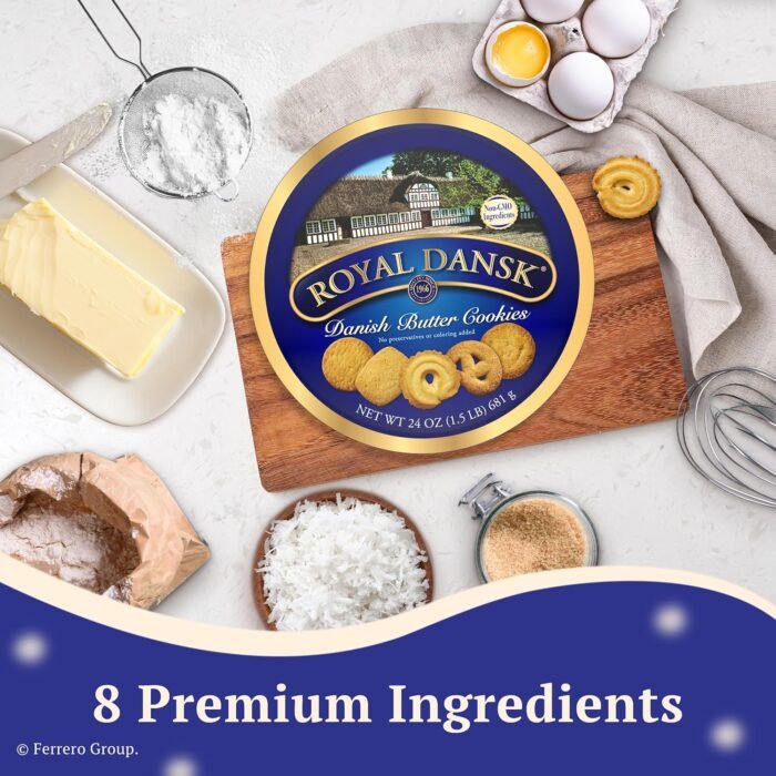 Royal Dansk Danish Cookies Tin, butter, 24 Ounce - Image 4