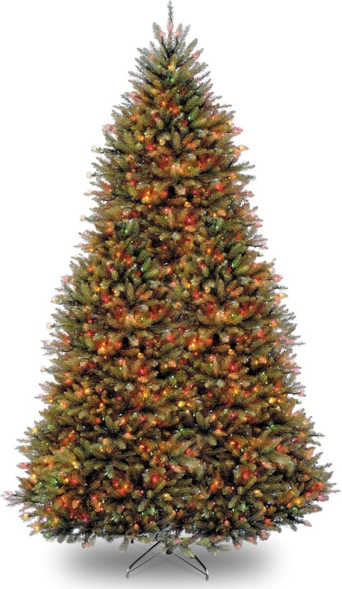 National Tree Company Pre-Lit Artificial Full Christmas Tree, Green, Dunhill Fir, Dual Color LED Lights, Includes Stand, 10 Ft - Image 7