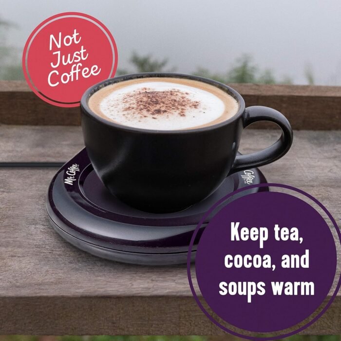 Mr. Coffee Mug Warmer for Coffee and Tea, Portable Cup Warmer for Travel, Office Desks, and Home, Black | Gifts for Teachers - Image 4