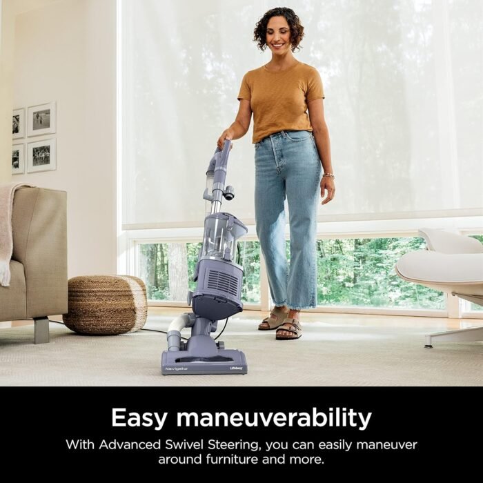 Shark NV352 Navigator Lift Away Upright Vacuum, Hepa Filter, Anti-Allergen Technology, Swivel Steering, Ideal for Carpet, Stairs, & Bare Floors, with Wide Upholstery & Crevice Tools, Lavender - Image 6