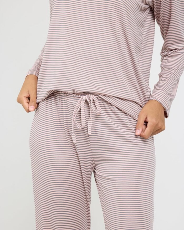 Real Essentials 2 Pack: Women's Pajama Set - Choose from Short Sleeve with Pocket or Long Sleeve without Pocket - Image 5