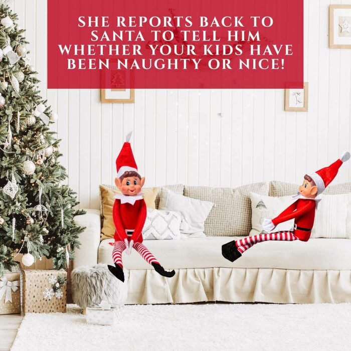 Christmas Elf Behaving Badly Plush Toy | Novelty Long Bendy Naughty Boy Christmas Elves Doll | 12 Inches - Image 10