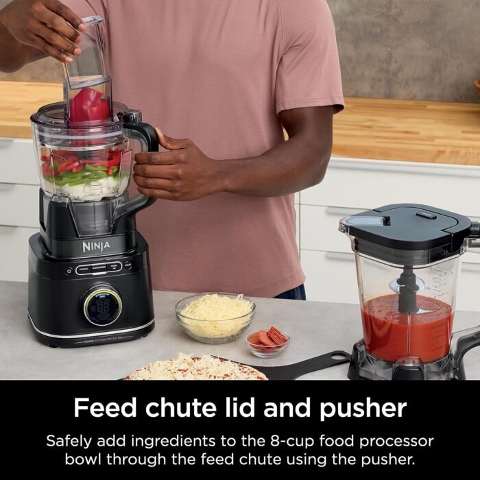 Ninja TB401 Detect Kitchen System Power Blender + Processor Pro, BlendSense Technology, Blender, Chopping & Smoothies, 1800 Peak Watts, 72 oz. Pitcher, 64 oz. Food Processor, 24 oz. To-Go Cup, Black - Image 12