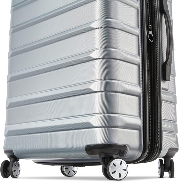 Samsonite Omni 2 Hardside Expandable Luggage with Spinner Wheels, Arctic Silver, 2-Piece Set (Carry-on/Large) - Image 2