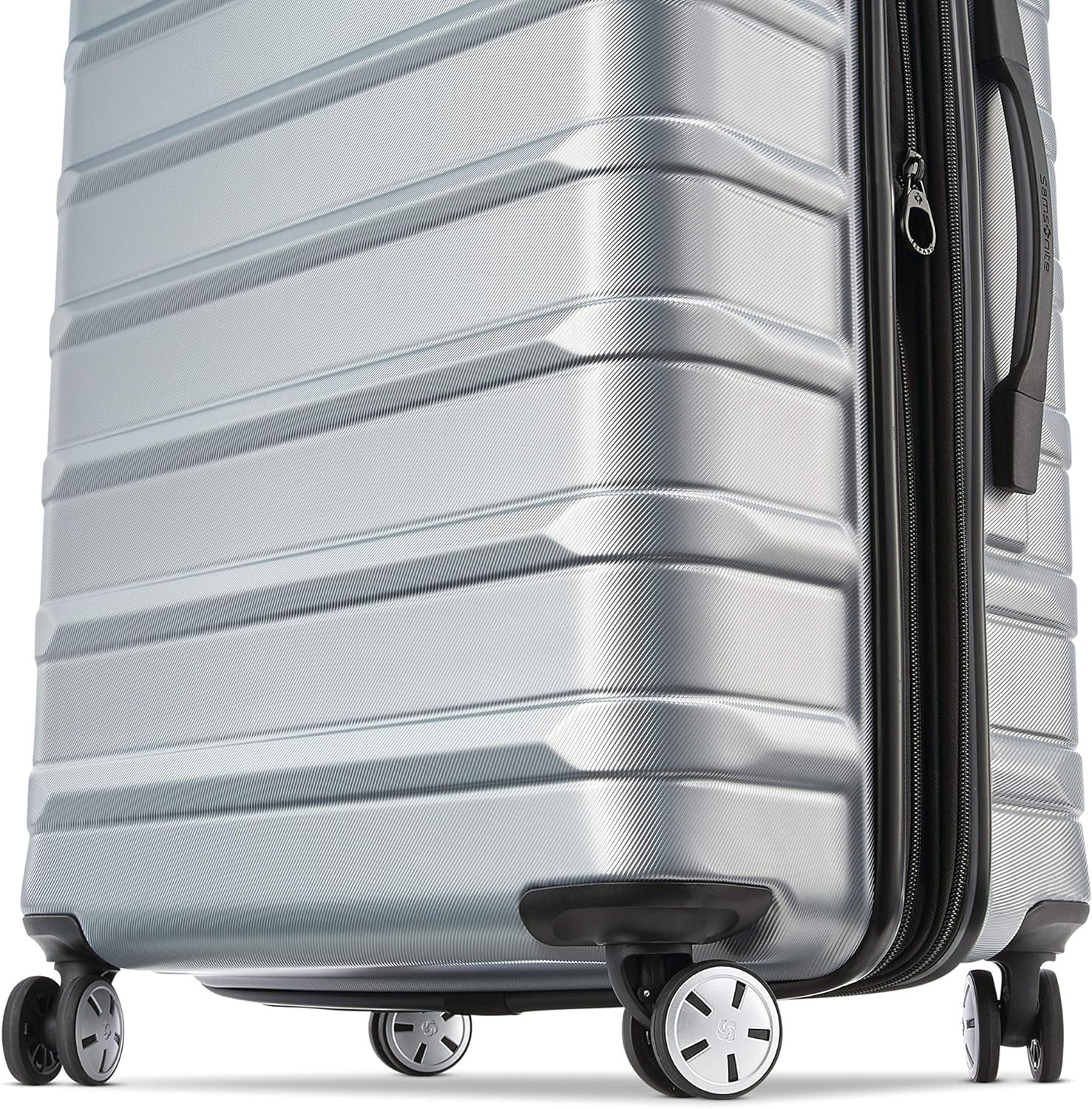 Samsonite Omni 2 Hardside Expandable Luggage with Spinner Wheels, Arctic Silver, 2-Piece Set (Carry-on/Large) - Image 2
