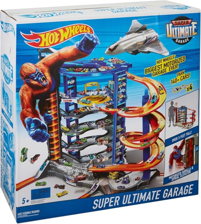 Hot Wheels Toy Car Track Set & 4 1:64 Scale Cars, Super Ultimate Garage, 3+ ft Tall with Motorized Gorilla & Storage for 140 Cars (Amazon Exclusive) - Image 14
