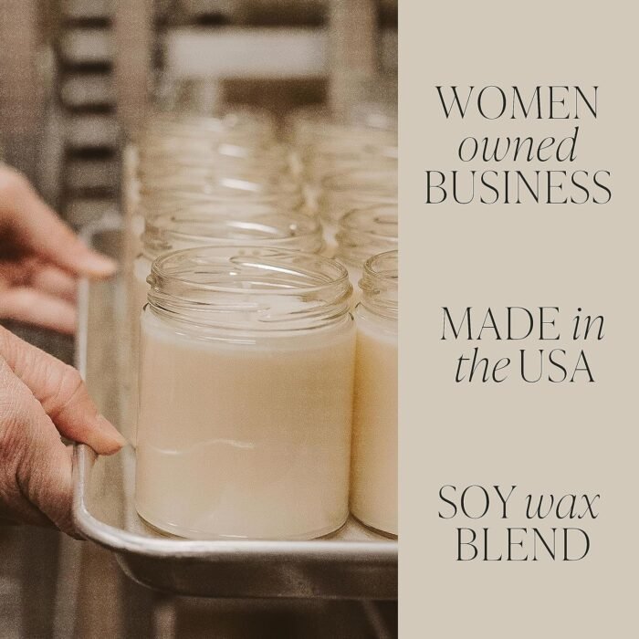 Sweet Water Decor Christmas Candle | Cinnamon, Trees, Orange, and Clove Scents | Christmas Candles and Decor for Home | 9oz. Clear Jar Soy Candle, Made in the USA - Image 4