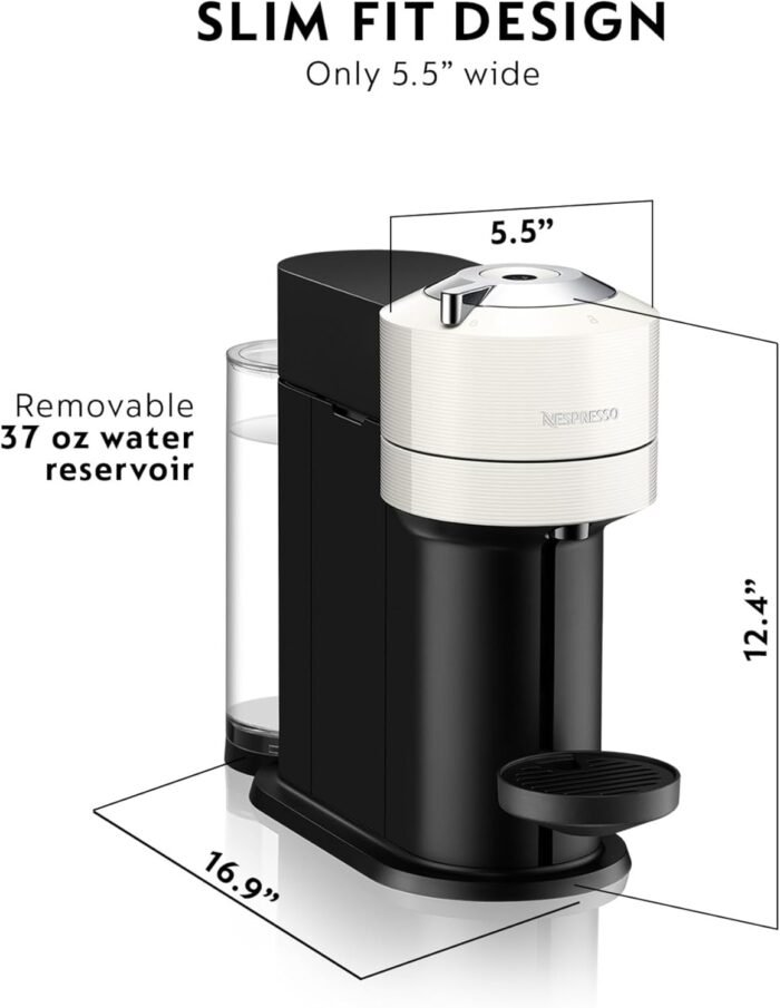 Nespresso Vertuo Next Coffee and Espresso Maker by De'Longhi, White - Image 3