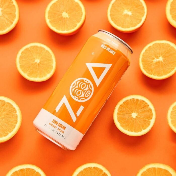 ZOA Zero Sugar Energy Drinks, Wild Orange - Sugar Free with Electrolytes, Healthy Vitamin C, Amino Acids, Essential B-Vitamins, and Caffeine from Green Tea - 16 Fl Oz (12-Pack) - Image 3