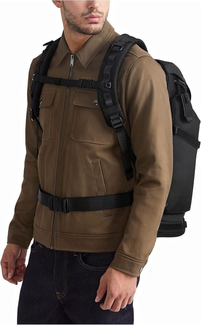 TUMI - Alpha Bravo Expedition Flap Backpack - Large Carry On Backpack - 21.0" X 12.5" X 7.5" - Fits up to 17" Laptop - Black - Image 8