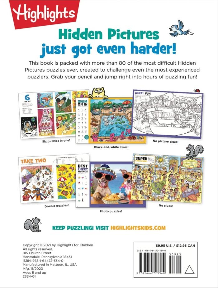 The Hardest Hidden Pictures Book Ever: 1500+ Tough Hidden Objects to Find, Extra Tricky Seek-and-Find Activity Book, Kids Puzzle Book for Super Solvers (Highlights Hidden Pictures) - Image 2