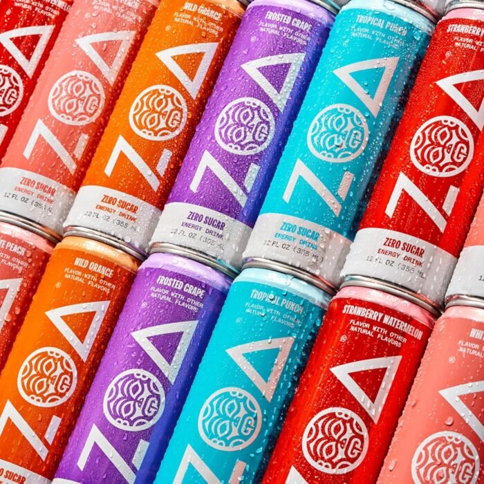 ZOA Zero Sugar Energy Drinks, Tropical Punch - Sugar Free with Electrolytes, Healthy Vitamin C, Amino Acids, Essential B-Vitamins, and Caffeine from Green Tea - 12 Fl Oz (12-Pack) - Image 5