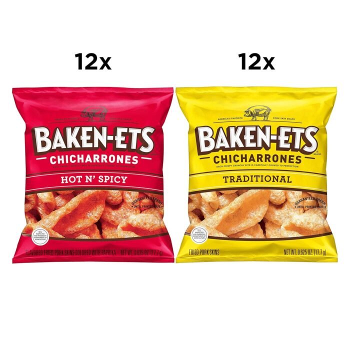 Baken-Ets Pork Rinds, Variety Pack, 0.625 Ounce (Pack of 24) - Image 2