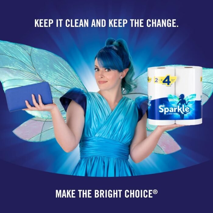 Sparkle Pick-A-Size Paper Towels, 6 Double Rolls = 12 Regular Rolls, Everyday Value Paper Towel With Full And Half Sheets - Image 2