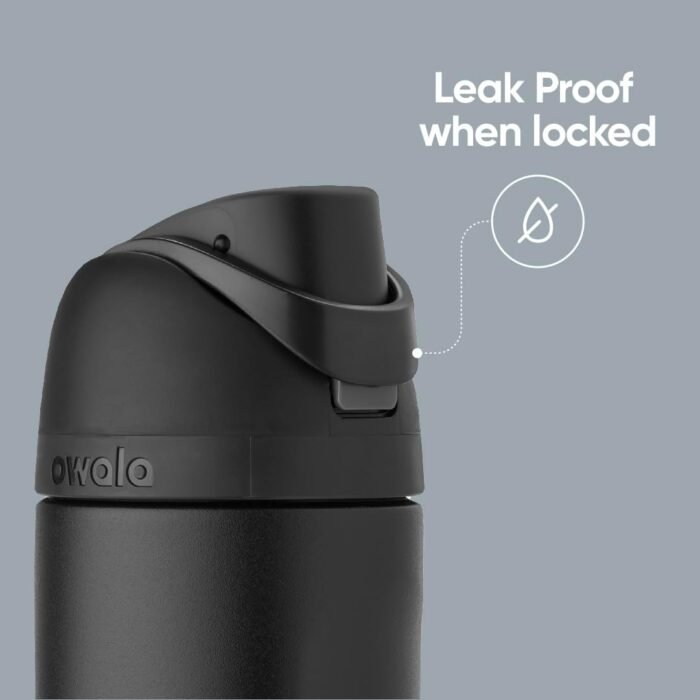 Owala FreeSip Insulated Stainless Steel Water Bottle with Straw for Sports, Travel, and School BPA-Free Sports Water Bottle, 24 oz, Very, Very Dark - Image 6