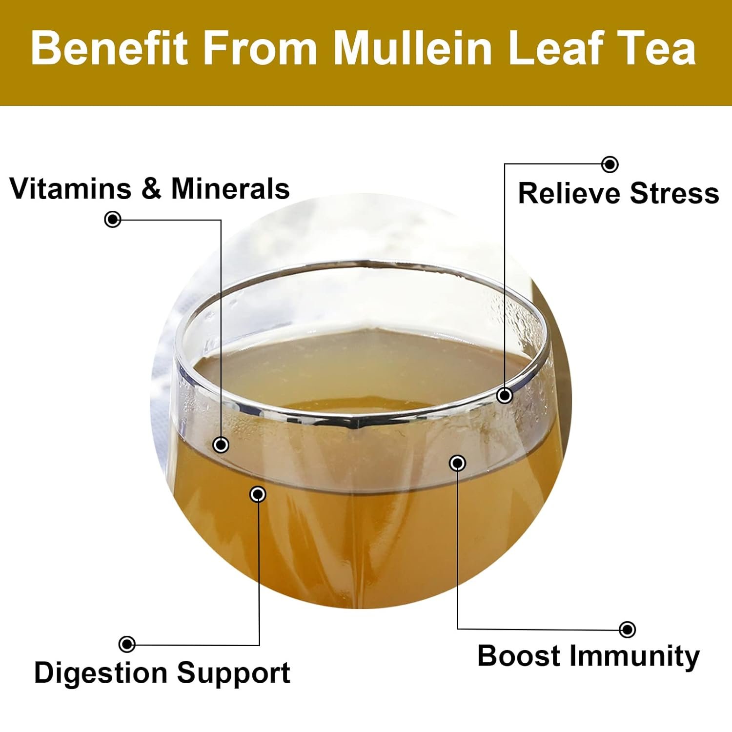 FullChea -Mullein Leaf Tea Bags, 20 Teabags, 3g/bag For Lungs - Non-GMO - Caffeine-free - Natural Healthy Herbal Tea For Detox & Respiratory Support - Image 5