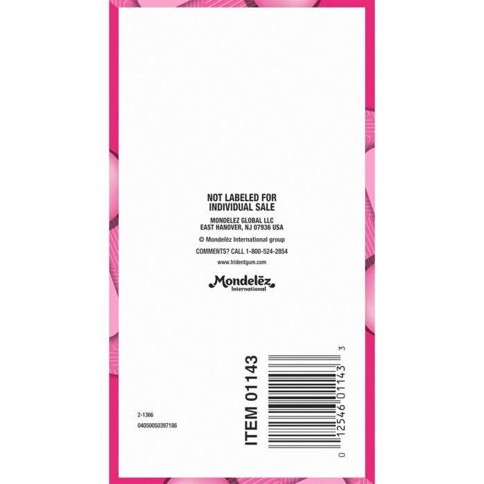 Trident Bubblegum Sugar Free Gum, 12 Packs of 14 Pieces (168 Total Pieces) - Image 16