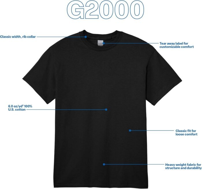 Gildan Unisex Adult Ultra Cotton T-Shirt, Style G2000, Multipack - Image 4