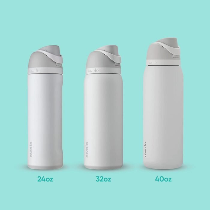 Owala FreeSip Insulated Stainless Steel Water Bottle with Straw for Sports, Travel, and School BPA-Free Sports Water Bottle, 24 oz, Very, Very Dark - Image 5