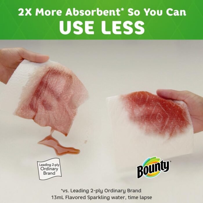 Bounty Select-A-Size Paper Towels, White, 8 Triple Rolls = 24 Regular Rolls - Image 4