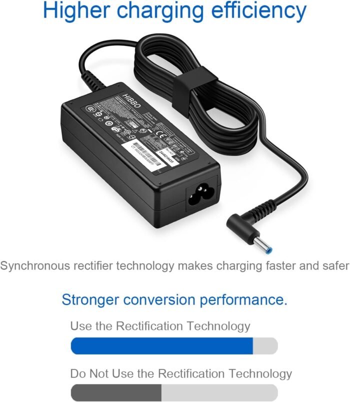 Charger for HP Laptop Computer 65W 45W Smart Blue Tip Power Adapter - Image 6