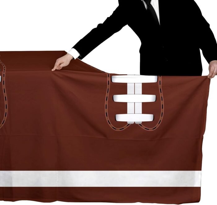 Football Party Decorations Disposable Tablecloth Plastic Touchdown Table Cover for Birthday Party Football Party Games Decoration 54 X 108Inch，2 Pack - Image 7
