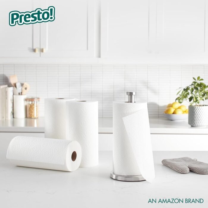 Amazon Brand - Presto! Flex-a-Size Paper Towels, 158 Sheet Huge Roll, 12 Rolls (2 Packs of 6), Equivalent to 38 Regular Rolls, White - Image 5