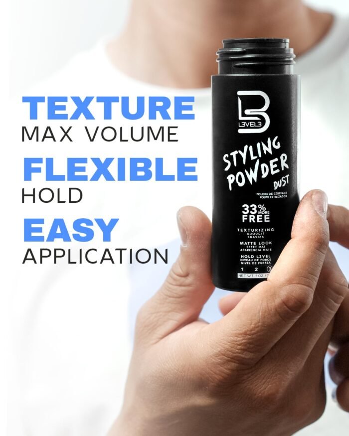 L3 Level 3 Styling Powder - Natural Look Mens Powder - Easy to Apply with No Oil or Greasy Residue - Image 4