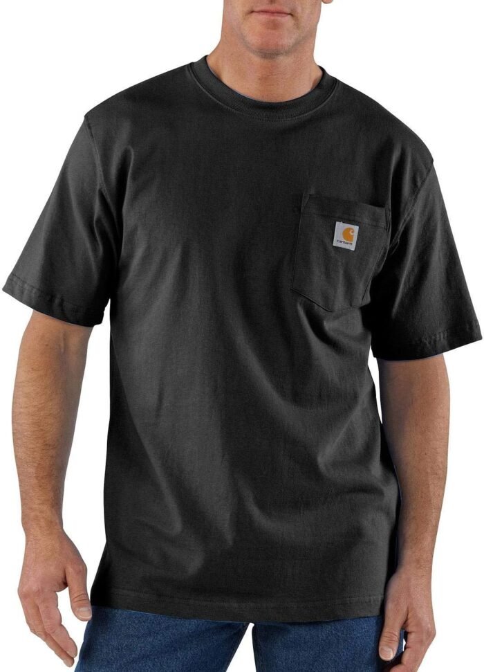 Carhartt Men's Loose Fit Heavyweight Short-Sleeve Pocket T-Shirt - Image 3
