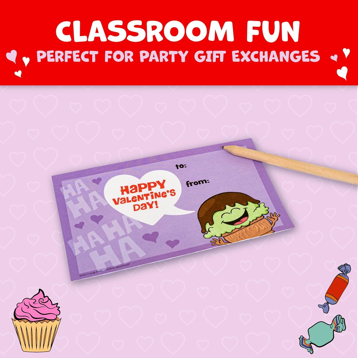 Peaceable Kingdom Valentines Cards for Kids Classroom, Set of 28 Valentines Day Gifts - Scratch off Jokes - Image 4