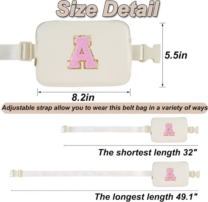 Birthday Gifts for 4 5 6 7 8 9 10 11 12 13 Year Old Girls,Valentines Gifts for Teens Kids Daughter Sister Her,Fanny Pack Crossbody Bag Belt Bag Cute Trendy Stuff | Cream,A - Image 5