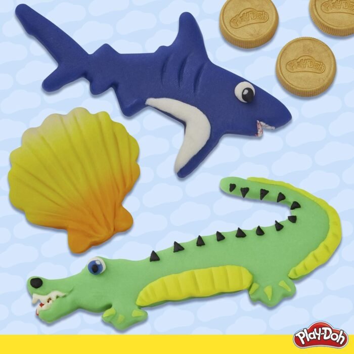 Play-Doh Pirate Theme 13-Pack of Non-Toxic Modeling Compound for Kids 3 Years and Up with 3 Cutter Shapes, Coin Mold, and Roller Tool (Amazon Exclusive) - Image 5