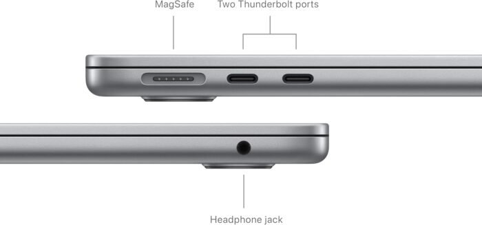 Apple 2024 MacBook Air 13-inch Laptop with M3 chip: Built for Apple Intelligence, 13.6-inch Liquid Retina Display, 16GB Unified Memory, 256GB SSD Storage, Backlit Keyboard, Touch ID; Silver - Image 5