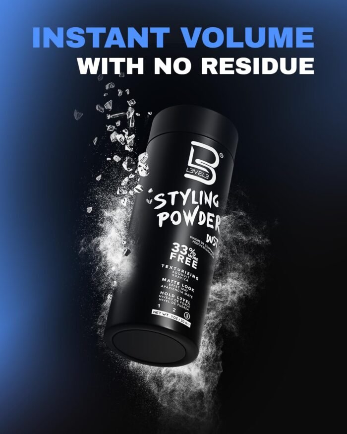L3 Level 3 Styling Powder - Natural Look Mens Powder - Easy to Apply with No Oil or Greasy Residue - Image 3
